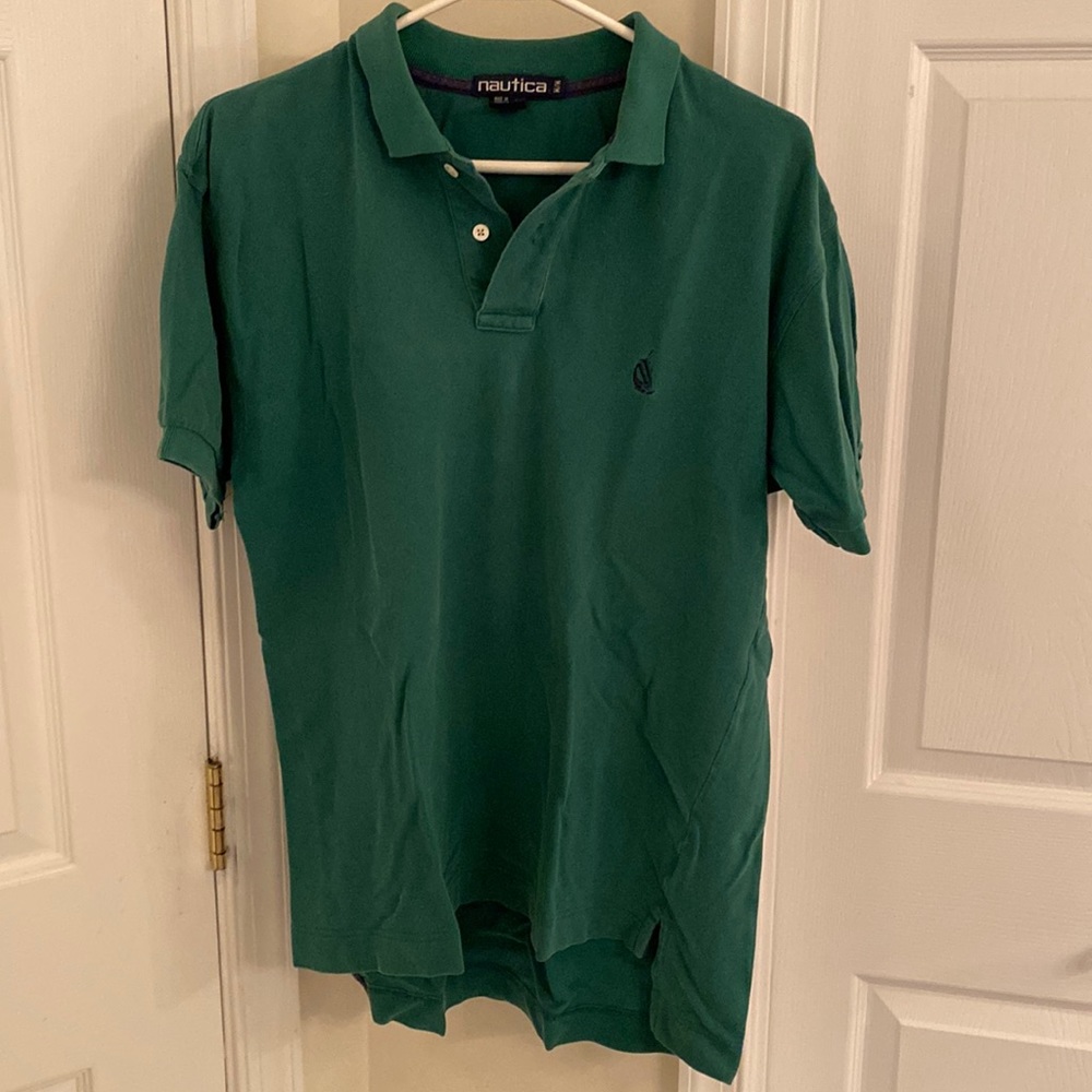Nautica size medium green polo